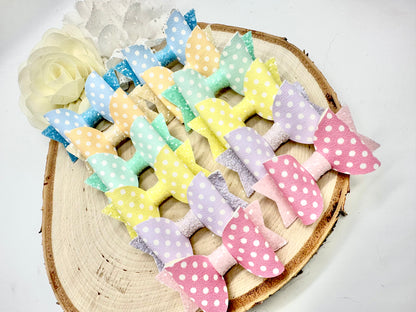 2.5” pastel polka dot piggytail set - sold individually