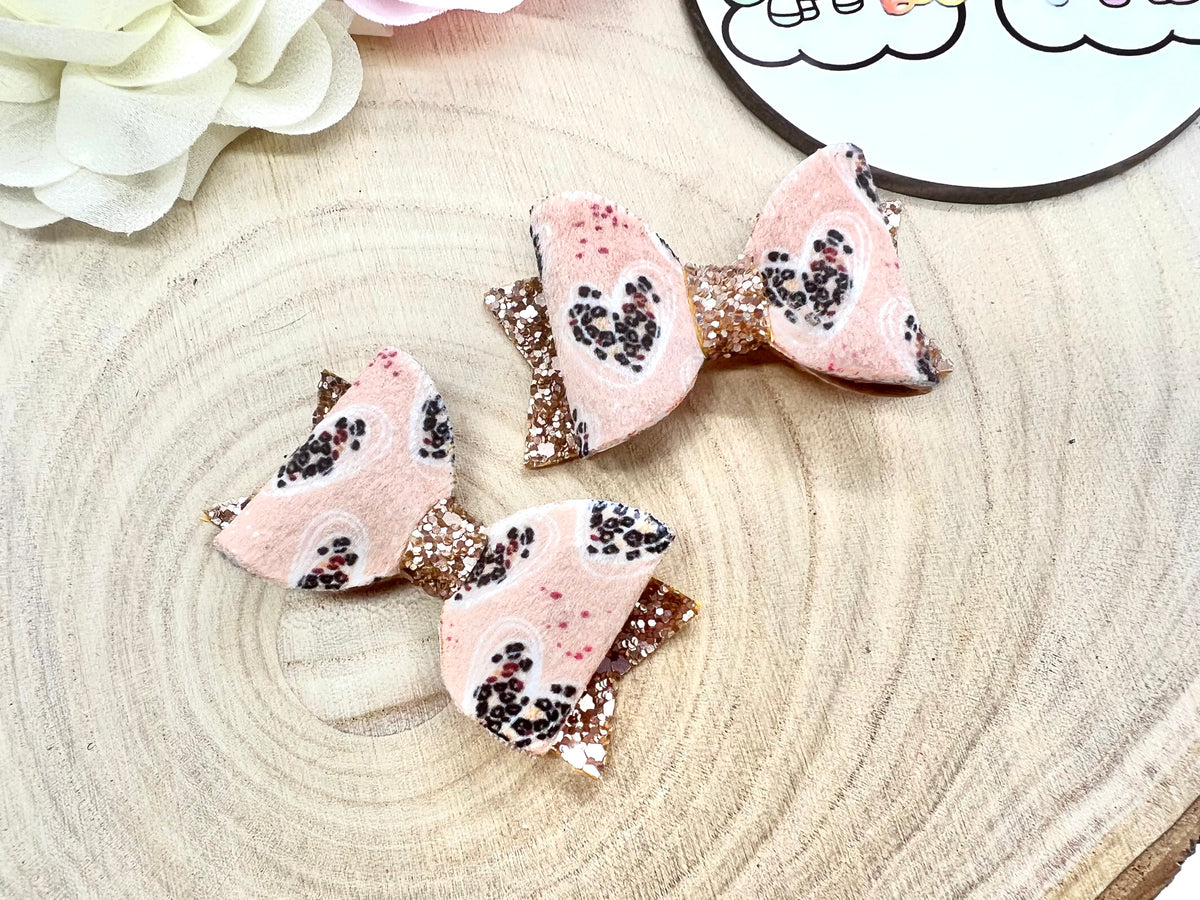 2.5” animal print piggytail bows