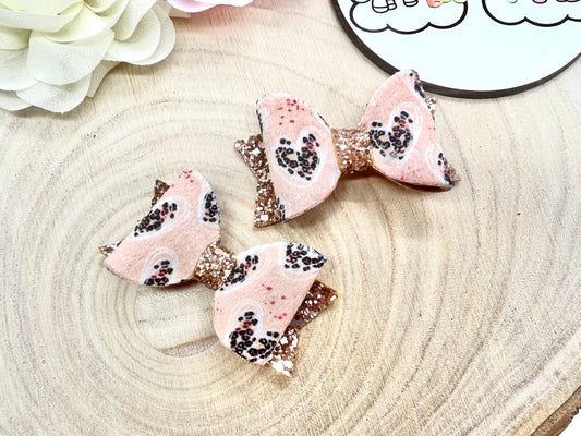 2.5” animal print piggytail bows