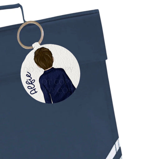 Personalised boys bag tag