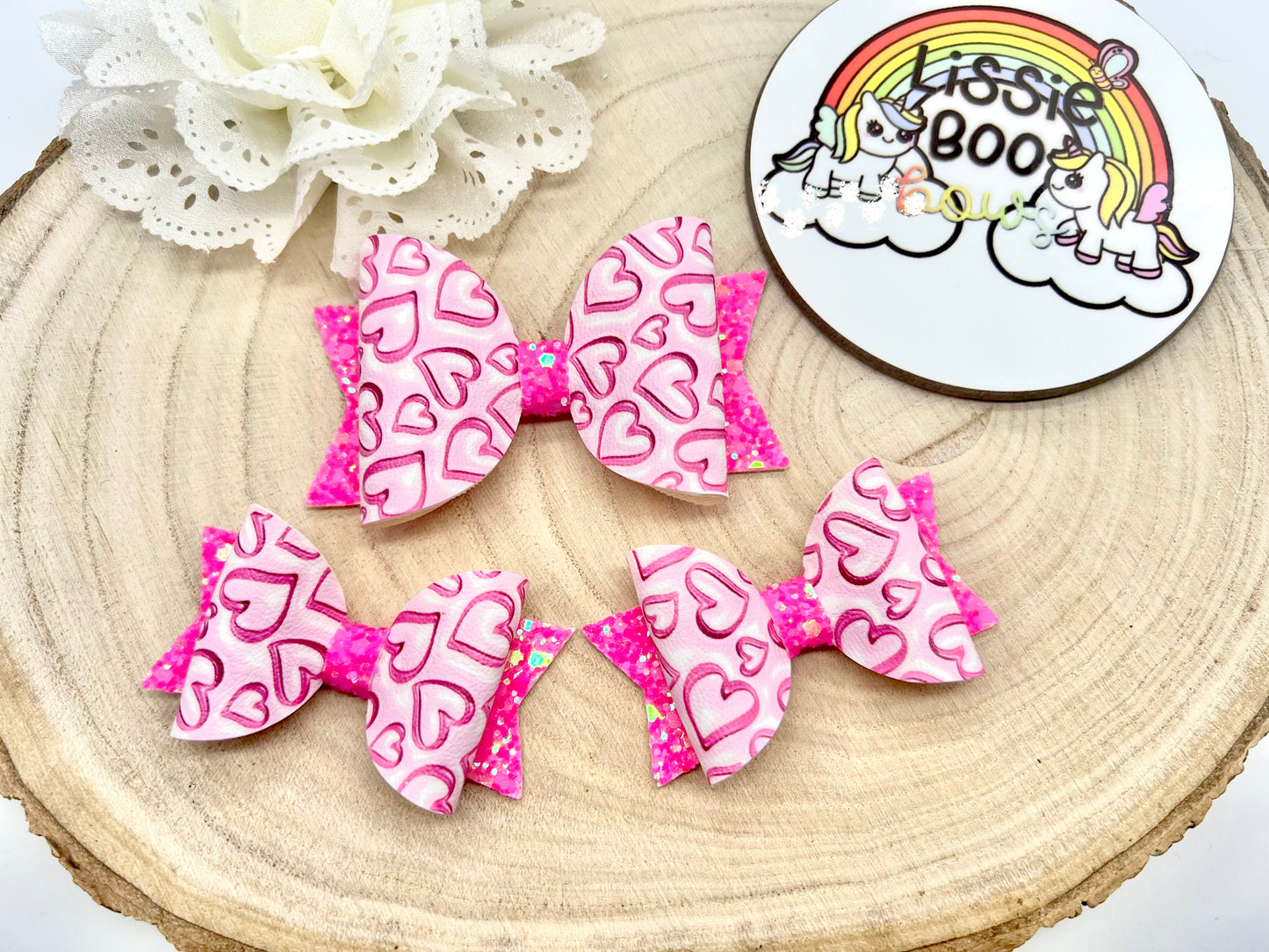 Hot pink babe hair accessories (sold individually)