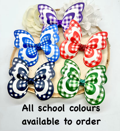 Gingham butterfly hair accessories - all colours can be ordered - sold individually