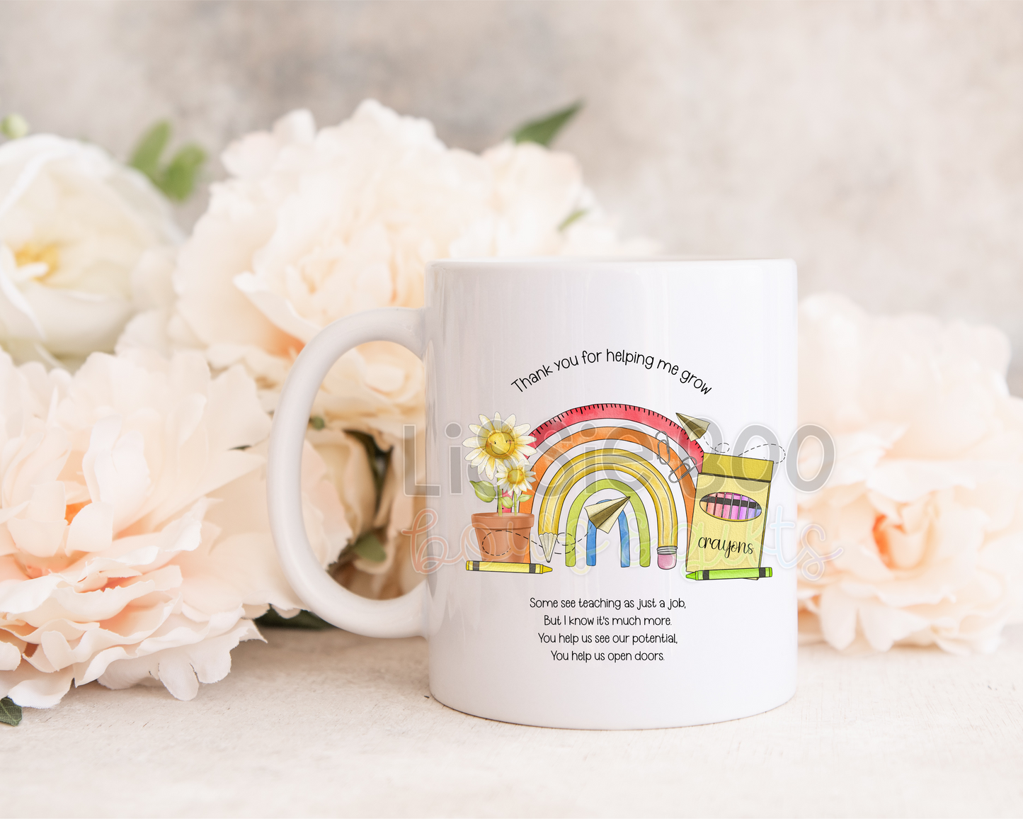 Pencil rainbow Teacher mug