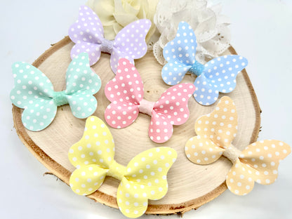 3” pastel polka dot butterfly accessory - sold individually