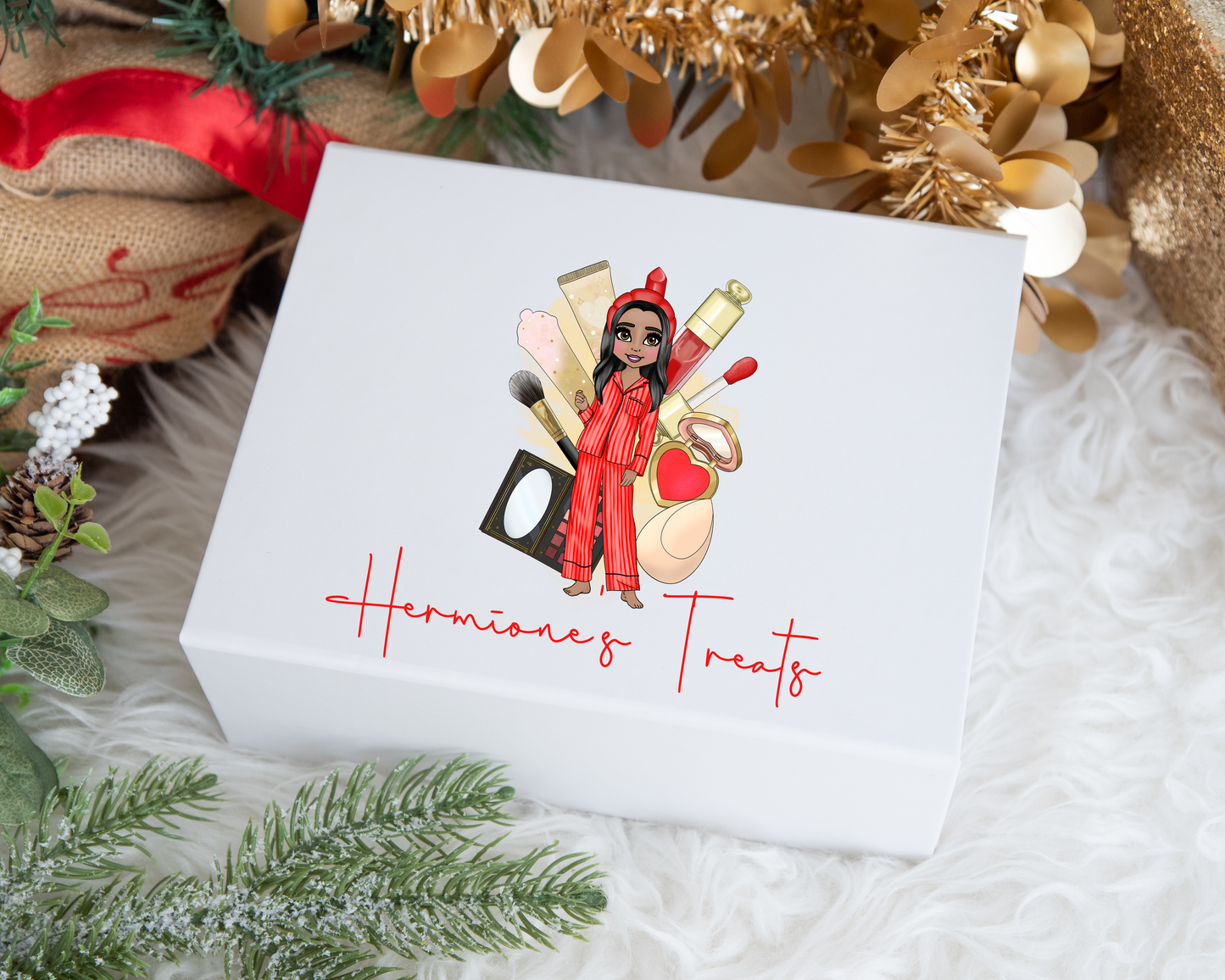 Red Make up dolly magnetic gift Box