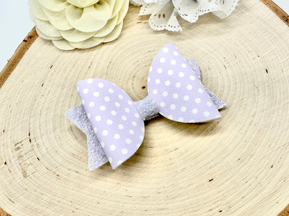 3.5” pastel polka dot dolly hair bow - sold individually
