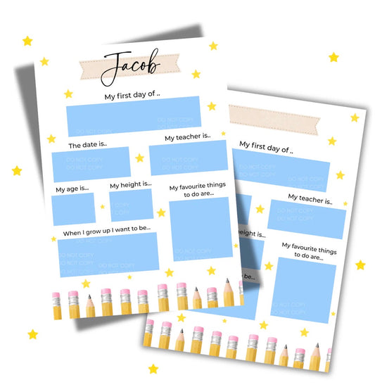 First day at school/reception/nursery board