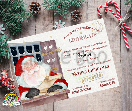 Father Christmas Nice list certificate