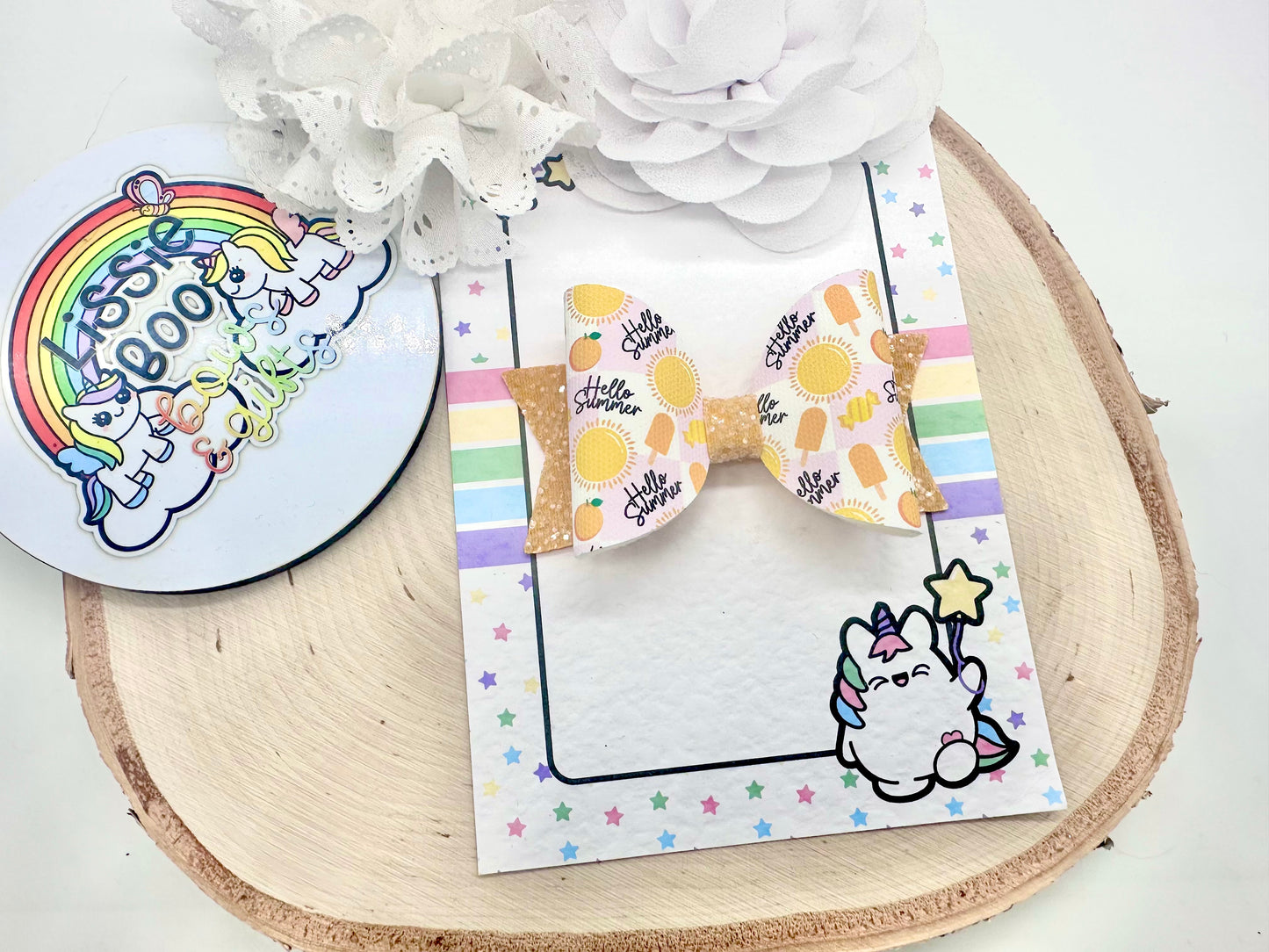 3.5” summer hair bow