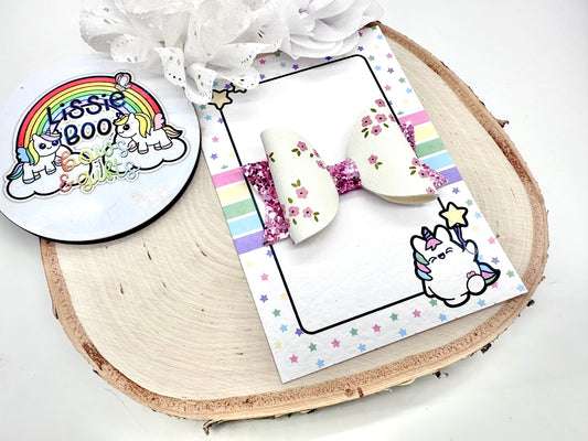 3.5” floral hair bow
