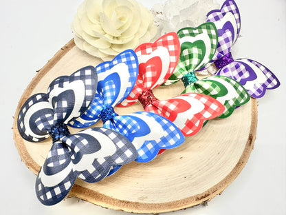 Gingham butterfly hair accessories - all colours can be ordered - sold individually