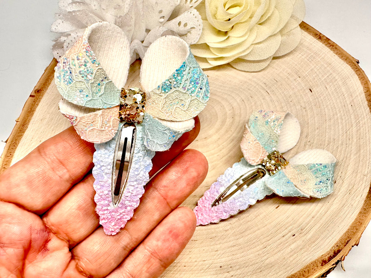 Rainbow lace franchi fly hair clip - one supplied