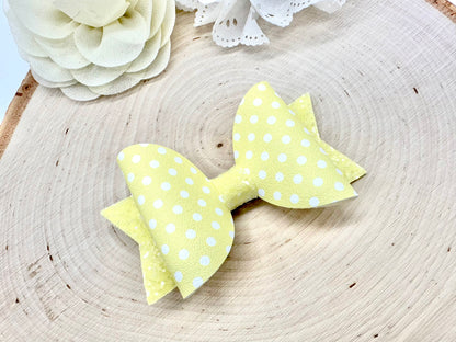 3.5” pastel polka dot dolly hair bow - sold individually