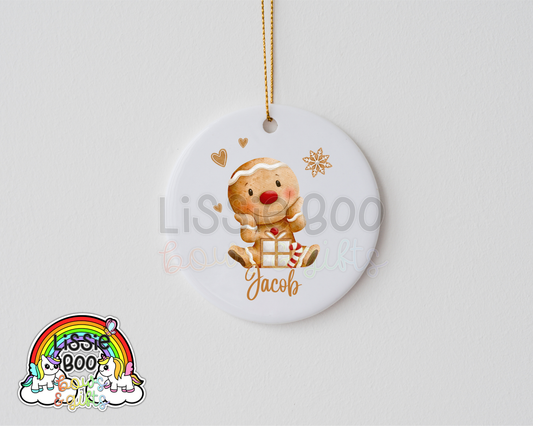 Personalised Gingerbread Christmas decoration