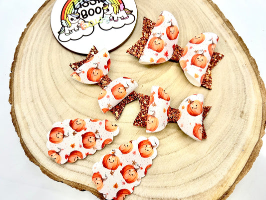 Autumn pumpkins hair accessories  (sold individually)