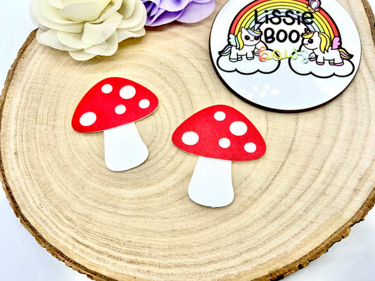 Set of two 5cm toadstool hair clips