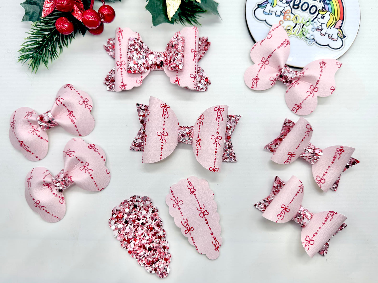 Christmas bows hair accessories - sold individually