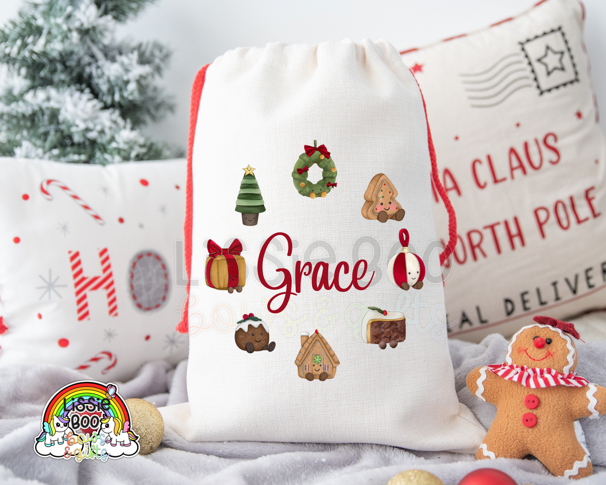 Personalised Cute Cuddles Christmas Sack