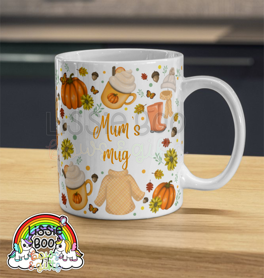 Personalised autumn vibes mug
