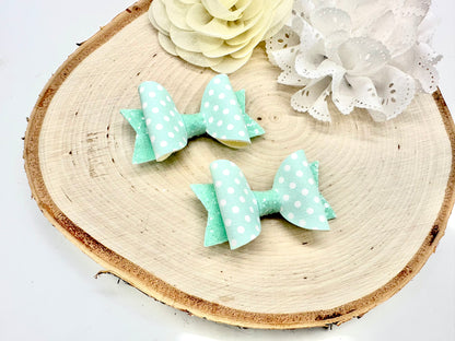 2.5” pastel polka dot piggytail set - sold individually