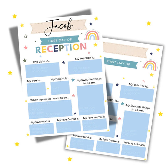 First day at school/reception/nursery board
