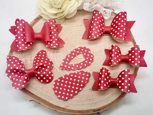 Polka Dots School hair accessory set - all colours can be ordered