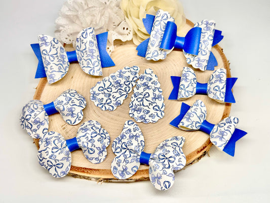 Blue pretty bows hair accessories - sold individually