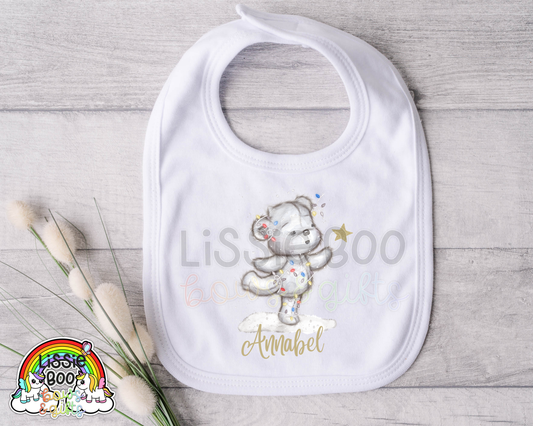 Personalised Dancing Polar Bear baby’s Christmas bib
