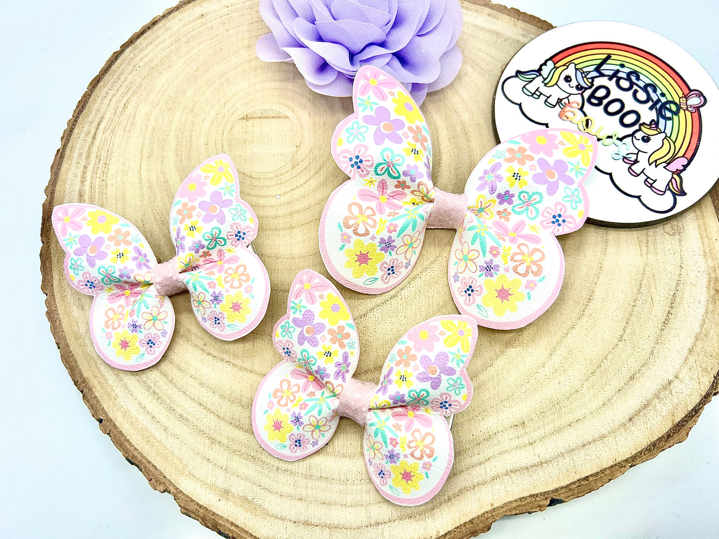 Pastel floral butterfly pinch hair accessories - sold individually
