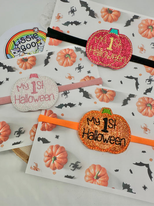 My 1st Halloween baby headband - sold individually - BABY HEADBAND