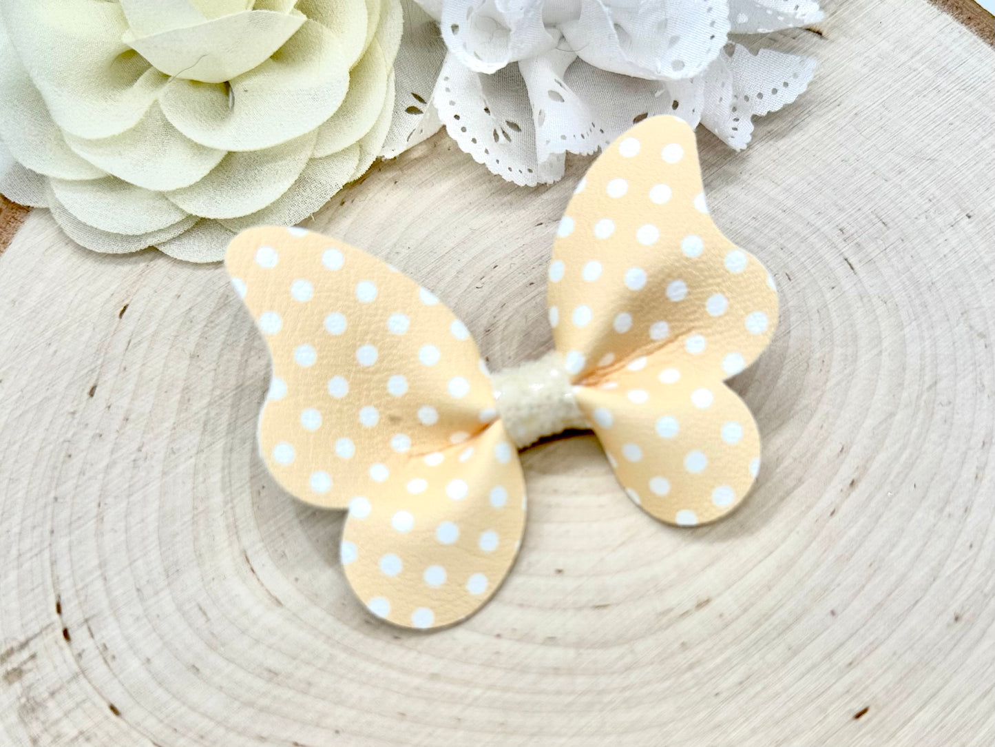 3” pastel polka dot butterfly accessory - sold individually
