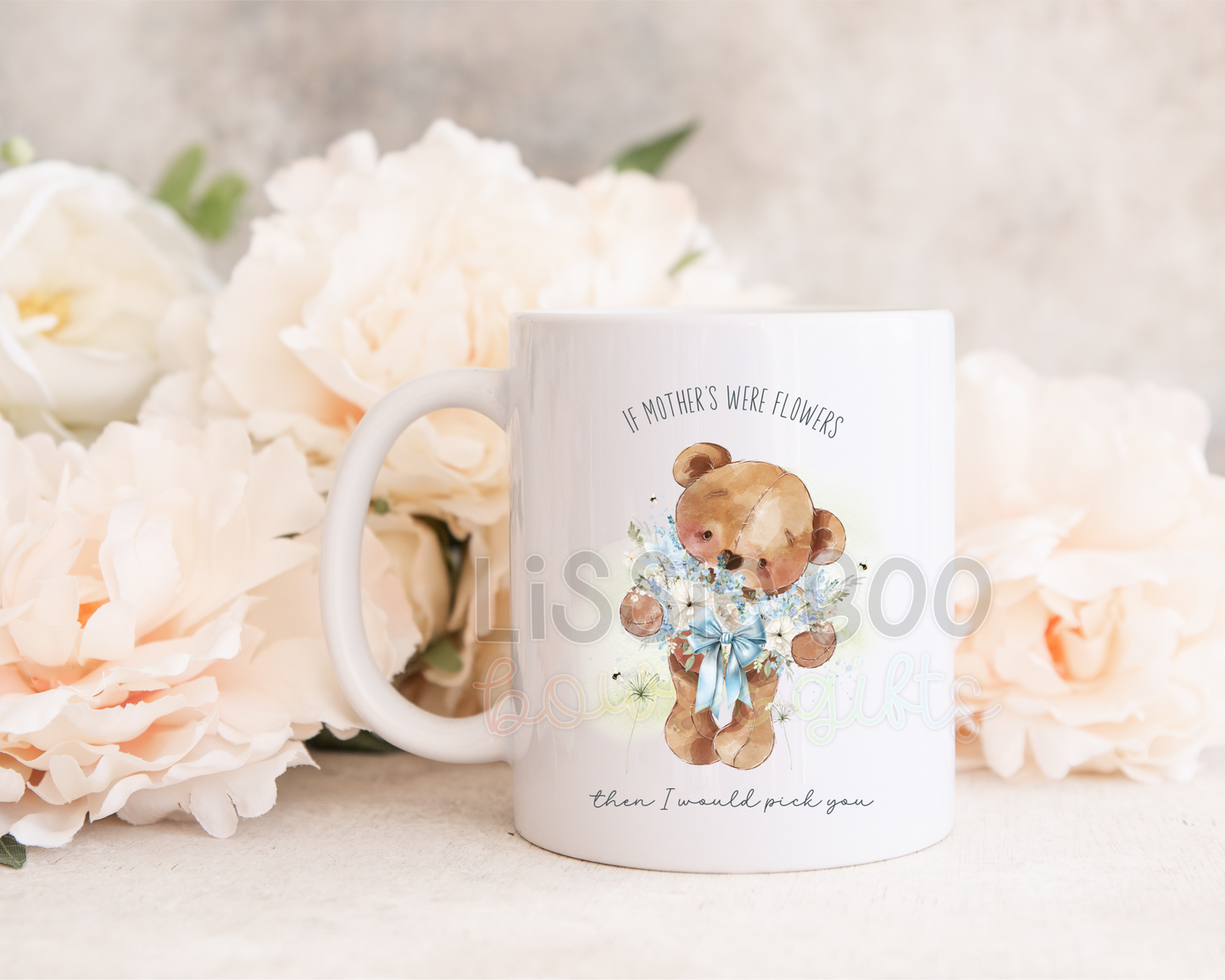 If Mother’s were Flowers personalised mug - text can be changed.