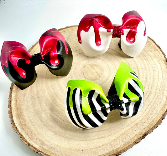 4” Halloween pinch bows (sold separately)