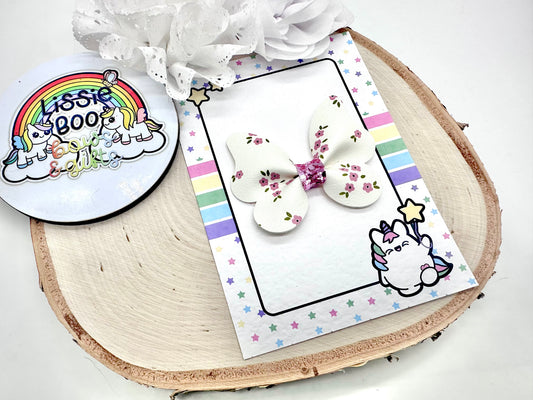 3” floral pinch butterfly accessory