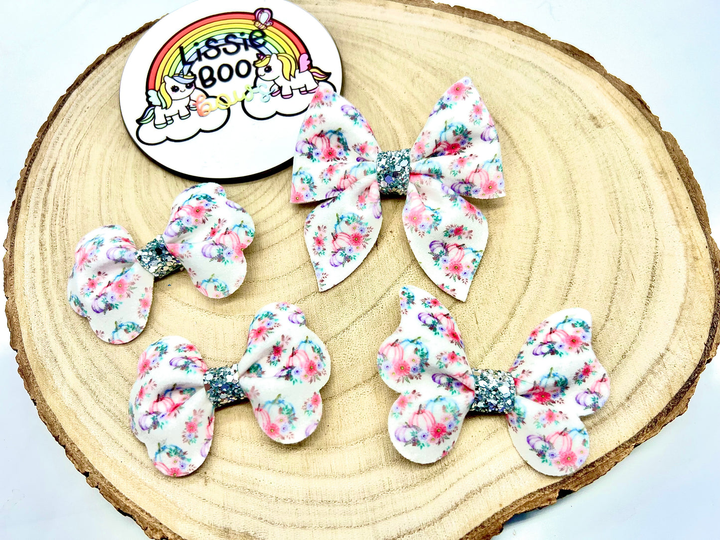 Velvet pumpkins hair accessories - sold individually