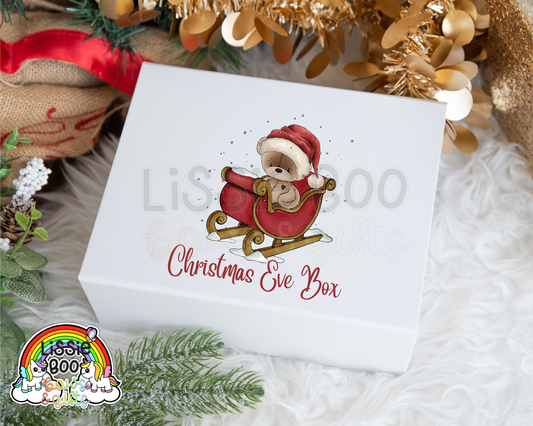 Personalised Sleigh Bear Christmas Eve Box