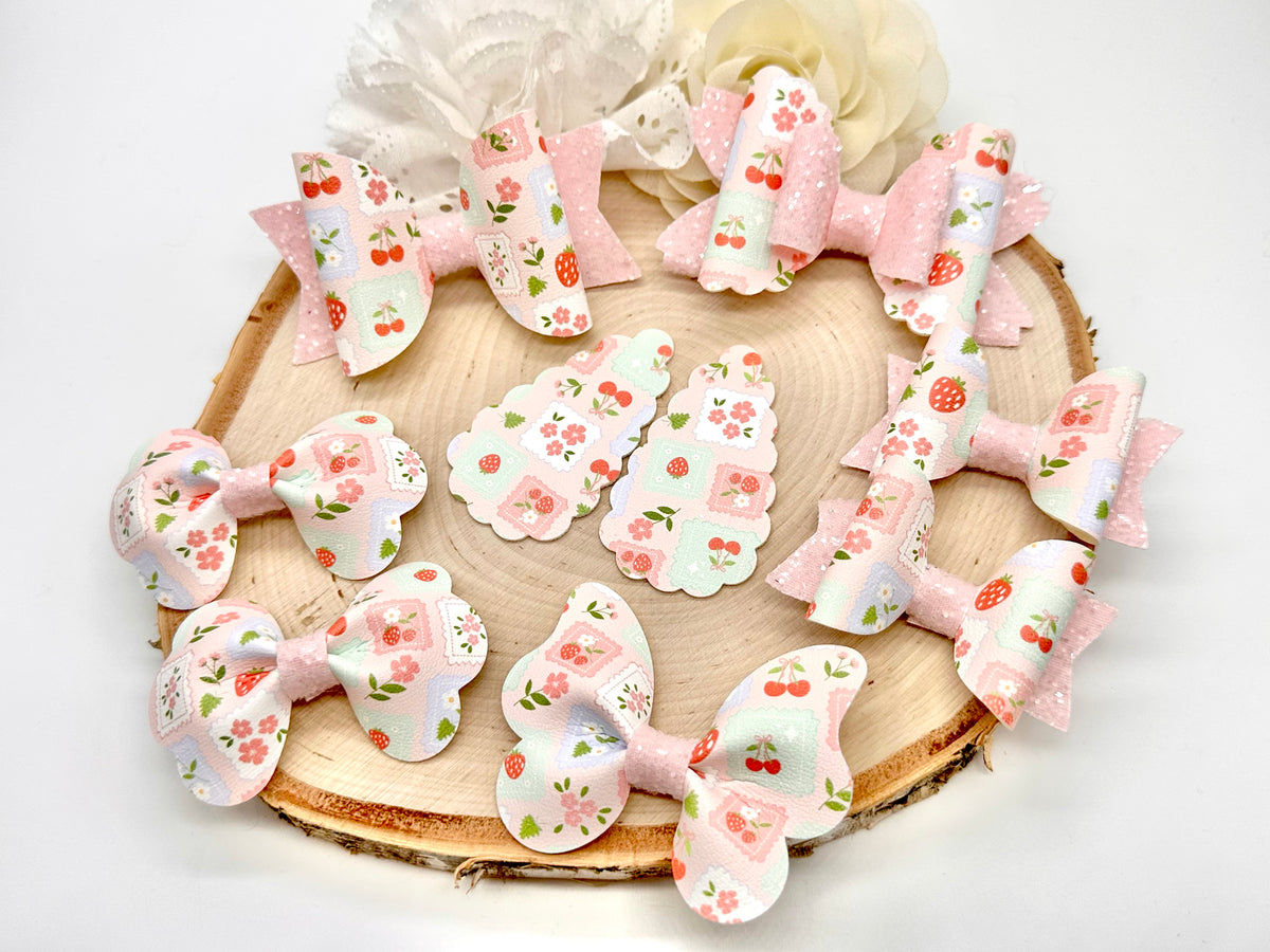 Pretty checker floral and fruit hair accessories - sold individually