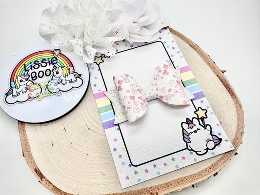 3.5” floral hair bow