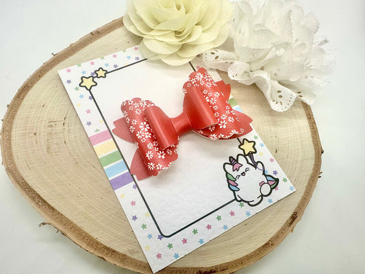 3.5” ditsy floral school rhaya hair bow - all colours can be ordered