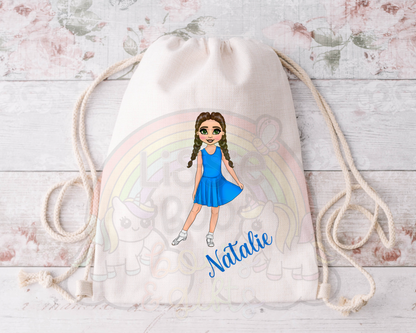 Personalised dancer drawstring bag