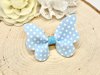 3” pastel polka dot butterfly accessory - sold individually