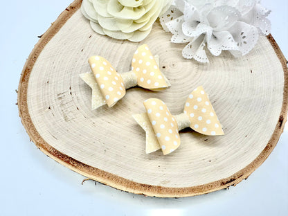 2.5” pastel polka dot piggytail set - sold individually