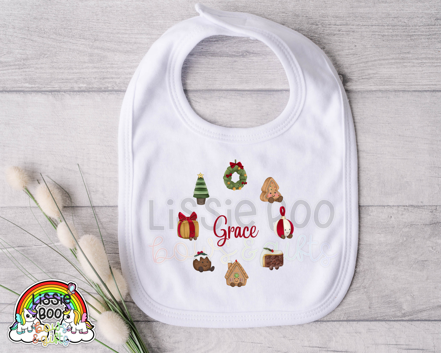 Personalised Cute Cuddles Christmas Bib