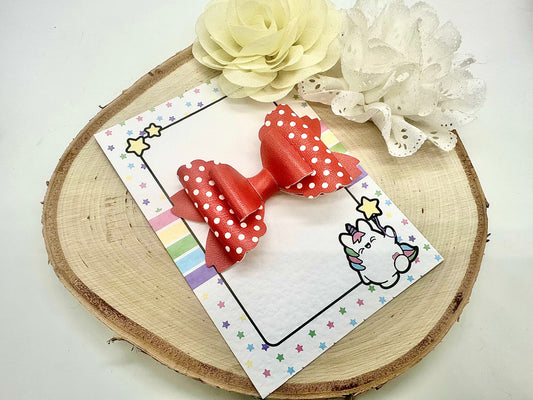3.5” polka dot school rhaya hair bow - all colours can be ordered