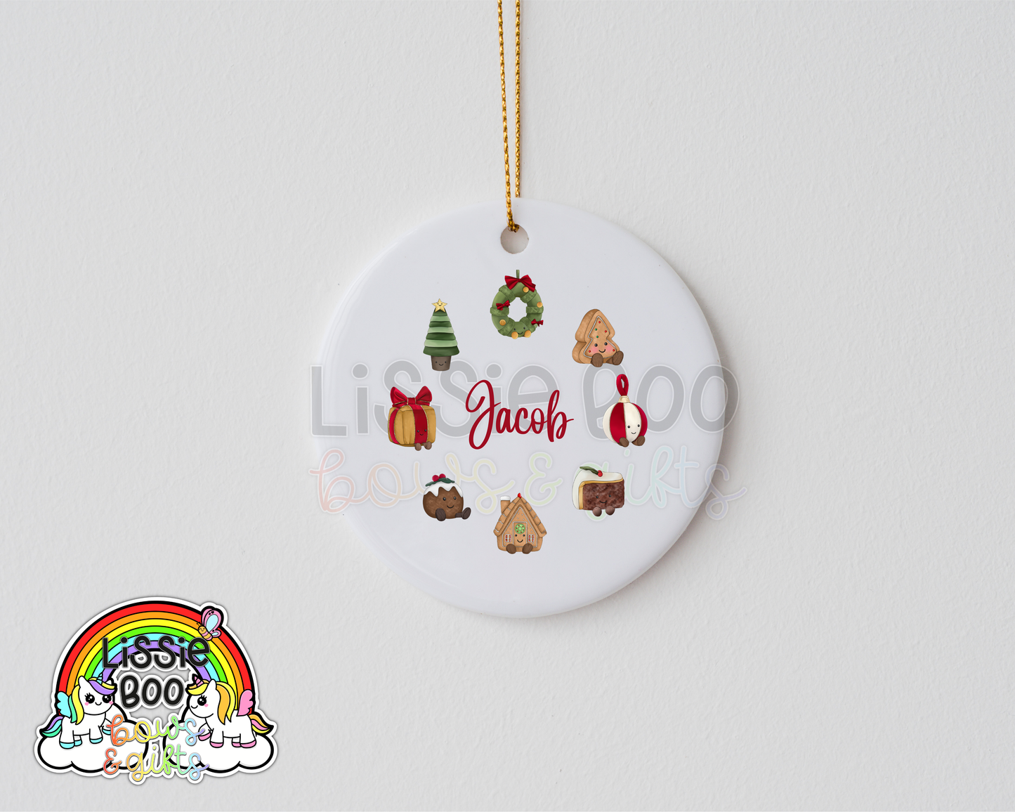 Personalised Cute Cuddles Christmas decoration