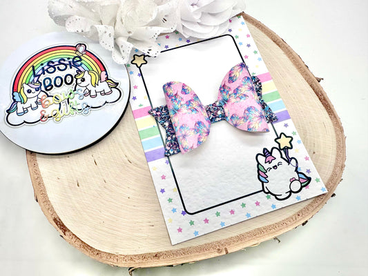 3.5” butterflies hair bow