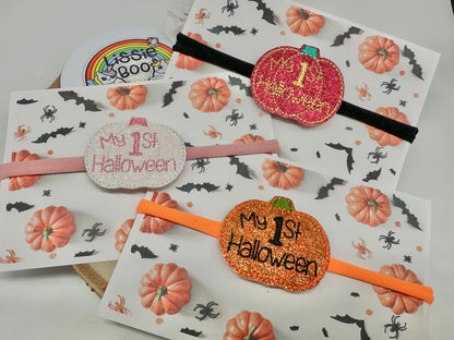 My 1st Halloween baby headband - sold individually - BABY HEADBAND