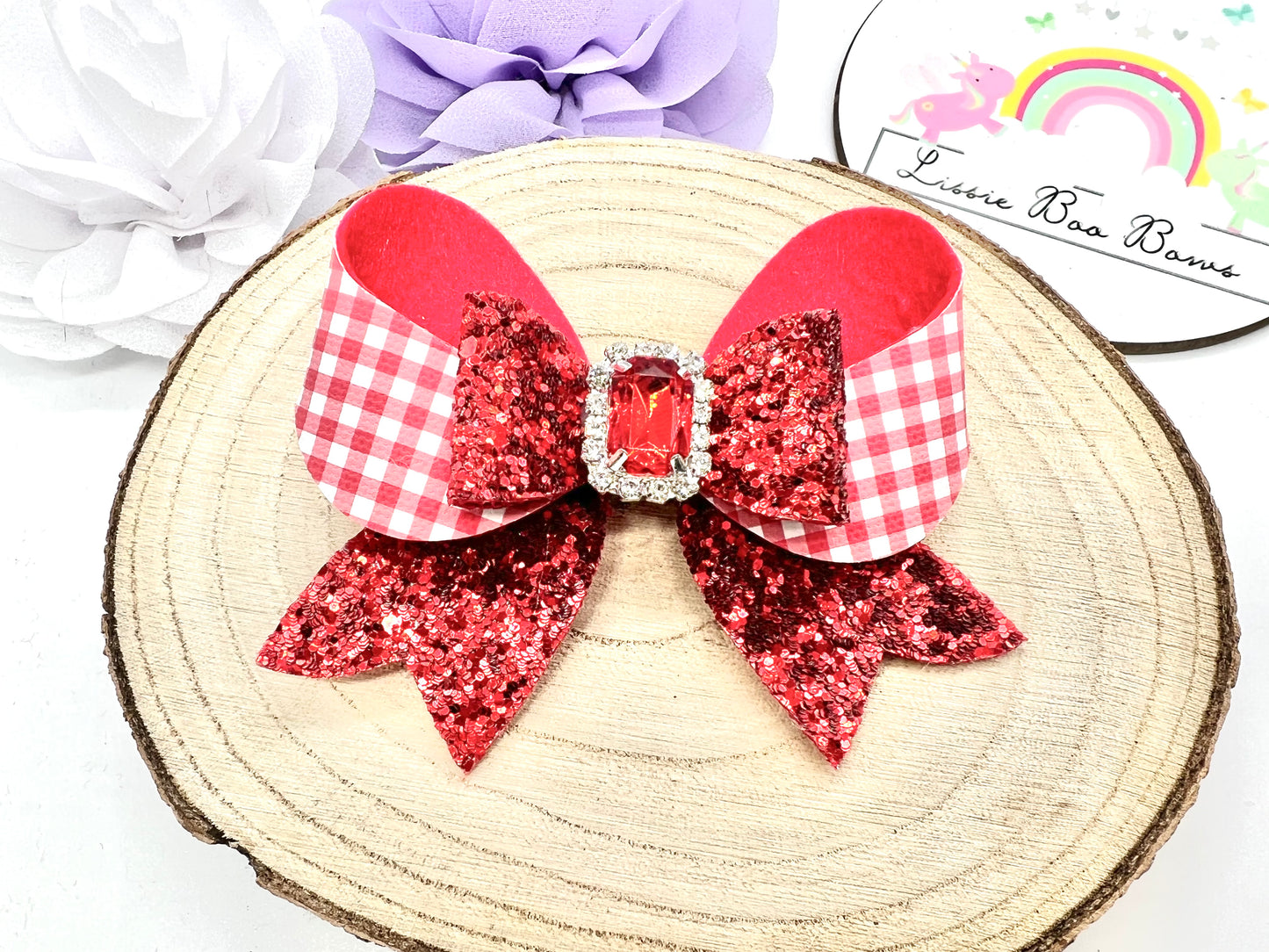 3.5” fancy school hair bow - all colours can be ordered