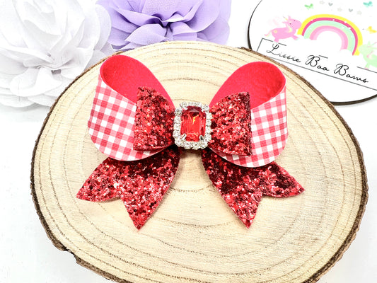 3.5” fancy school hair bow - all colours can be ordered