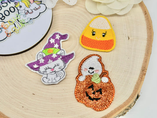 Set of three Halloween hair clips - ALLIGATOR CLIP